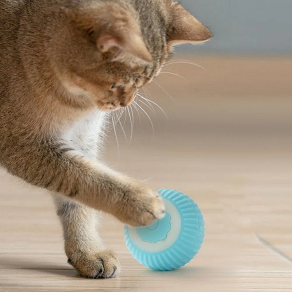 Smart Pet Toy Ball USB-C Rechargeable Auto Obstacle Avoidance Colorful LED